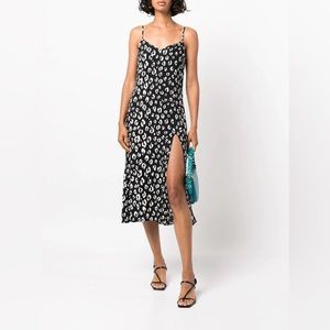 Reformation Crimini Dress in Black Leopard